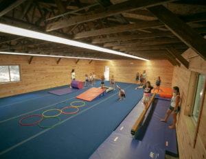 aerial view of the gym